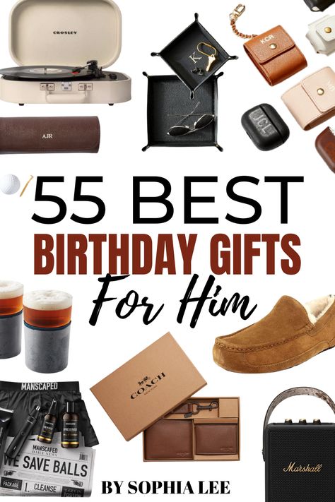 Anyone searching for birthday gifts for him needs to check these out! There are SO many ideas that are perfect to give your dad, boyfriend, brother, or any other guy in your life! Mans Birthday Gift Ideas, Birthday Gift For A Guy Friend, Birthday Gifts Idea For Boyfriend, Man Birthday Present Ideas, Him Gift Ideas, Husband Bday Gift Ideas Diy, Presents For Anniversary For Him, 30 Gifts For Him, Birthday Present For Husband Ideas