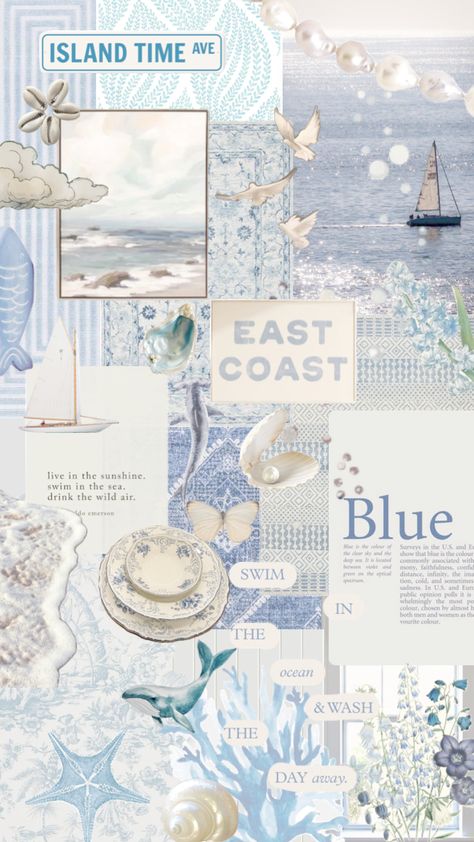 #summer #blue #beach #beachy #coastal #coastalgrandaughter #vibes #aesthetic #ocean Beachy Wall Collage, Coastal Birthday, Summer Prints Wallpaper, Beach Phone Wallpaper, Beachy Wallpapers, Beachy Wallpaper, Shuffles Summer, Cow Print Wallpaper, Coastal Wallpaper