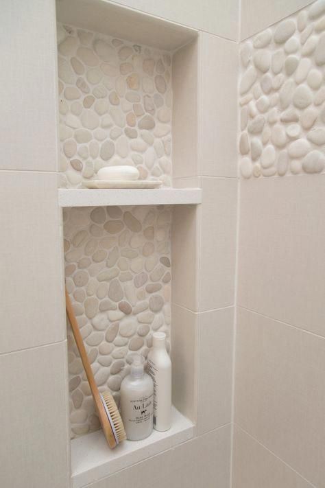 Bathroom Niches, Spa Bathroom Decor, Tub To Shower Remodel, Bathroom Niche, Shower Remodel Diy, Small Shower Remodel, Trendy Bathroom Tiles, Bathroom Shower Walls, Wall Inspiration