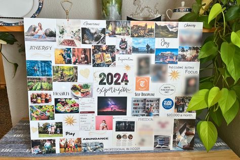 Year Vision Board Ideas, New Year Vision Board Ideas, New Year Vision Board, Year Vision Board, Vision Board Ideas, Board Party, Vision Board Party, Digital Vision Board, 2024 Vision Board