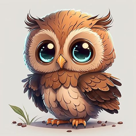 Cute Eyes Drawing Animals, Owl Pictures Cartoon, Baby Owl Drawing, Owl Anime, Cute Owl Drawing, Cute Cartoon Eyes, Fun Diy Kids Crafts, Eye Cartoon, Cartoon Owls