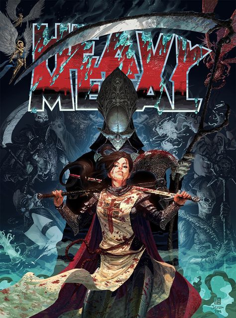 Court Of The Dead, Heavy Metal Comic, Heavy Metal Movie, Arte Heavy Metal, Heavy Metal Girl, Heavy Metal Art, Heavy Metal Rock, Metal Magazine, Fantasy Comics