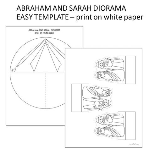 Abraham and Sarah Coloring 3D Craft – Non-Toy Gifts Abraham And Sarah Bible Craft, Abraham And Isaac Craft, Abraham Bible Crafts, Abraham Y Sara, Dental Health Crafts, Spiritual Activities, Canada Day Crafts, Paper Diorama, Story Of Abraham