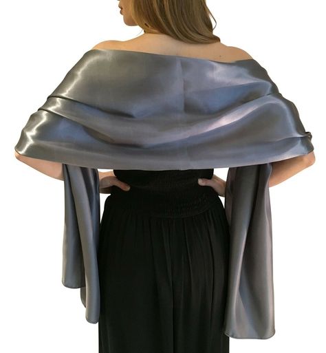 Stunning Gunmetal Grey Silky Satin Wrap Stole Shawl Pashmina Scarf  **FAST UK DELIVERY** **FREE POSTAGE for a limited time only!** **16 Other Beautiful New Colours** Beautiful Silky Satin Wrap for Weddings, Bridal or Bridesmaids Wear, Evening Wear, Balls, Proms & Parties. High quality at amazing prices! The best price and quality on Ebay. Satisfaction guaranteed. Be the bell of the ball with these eye catching satin wraps These images are copyright of Central Chic - please be aware of others usi Wedding Shawls, Pashmina Wrap, Satin Evening Dresses, Bridal Shawl, Branded Scarves, Wedding Shawl, Scarf Dress, Wrap Shawl, Women Shawl