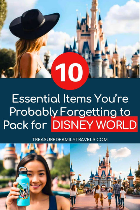 10 Essential Items You’re Probably Forgetting to Pack for Disney World Packing Disney World, Disney Trip Essentials, Disney World Essentials, Packing For Disney World, Disney Travel Accessories, Pack For Disney World, Disney World Packing List, Disney Packing, Disney Essentials