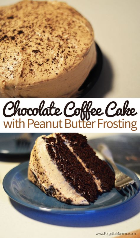 Pie, Chocolate Coffee Recipes, Chocolate Coffee Cake Recipes, Coffee Peanut Butter, Chocolate Coffee Cake, Peanut Butter Coffee, Chocolate Cake With Peanut Butter, Cake With Peanut Butter Frosting, Crumb Coffee Cakes