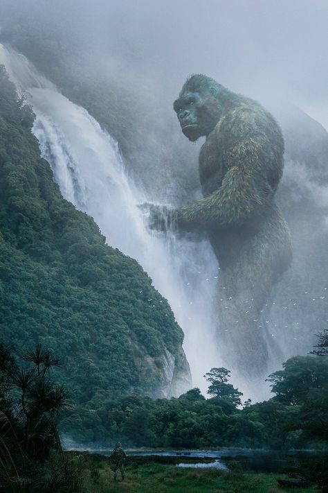 King Kong Skull Island, King Kong Movie, Tato Naga, Gorillas Art, King Kong Vs Godzilla, Kong Godzilla, King Kong Art, Godzilla Wallpaper, All Godzilla Monsters