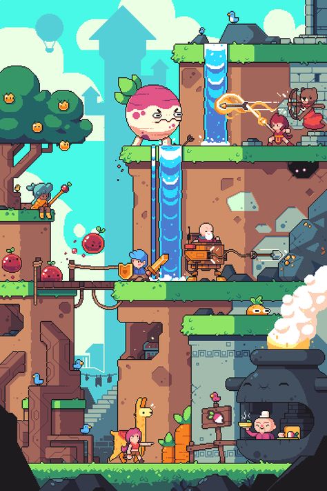 2d Game Character Design Concept, Pixel Platformer, Image Pixel Art, Minecraft Banner, Pixel Art Landscape, Minecraft Banner Designs, Piskel Art, Pixel Art Background, Pixel Characters