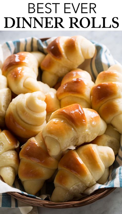 Yeast Crescent Roll Recipes, Small Batch Dinner Rolls, One Hour Rolls, Homemade Crescent Rolls, Buttery Rolls, Healthy Receipes, Bread Rolls Recipe, Homemade Bread Recipes Easy, Homemade Rolls