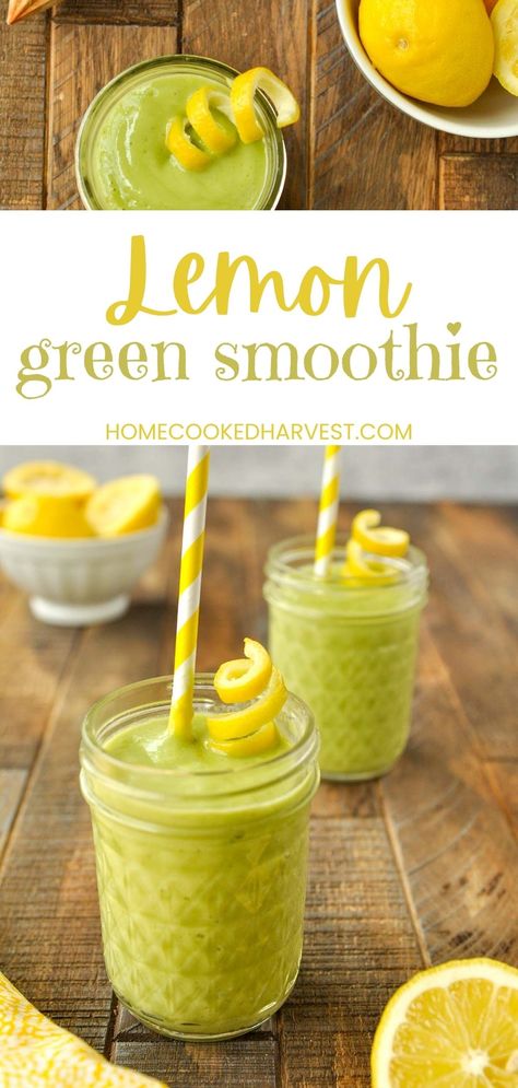 Lemon Smoothie Recipes, Lemon Raspberry Cupcakes, Lemon Smoothie, Lemon Garlic Pasta, Creamy Yogurt, Lemon Dessert Recipes, Vegan Yogurt, Breakfast Healthy, Pineapple Smoothie