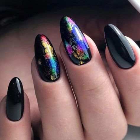 Glitter Nails Designs, Black Glitter Nails, Black Nails With Glitter, Posts Ideas, Nails Ombre, Black Nail Art, New Nail Designs, Matte Nails Design, Black Nail Designs