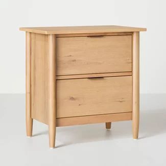 Nightstands & Bedside Tables : Target Magnolia Bedroom, Magnolia Furniture, Transitional Nightstand, Oak Nightstand, Hearth & Hand With Magnolia, 3 Drawer Nightstand, Storage Furniture Bedroom, Chip And Joanna Gaines, Hearth And Hand