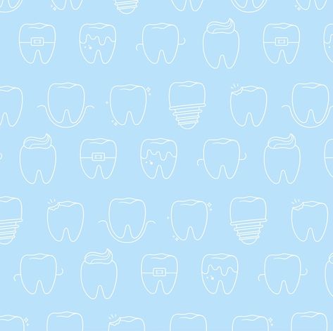 Vector dental care cute tooth seamless p... | Premium Vector #Freepik #vector #teeth-background #tooth-background #tooth-pattern #teeth-pattern