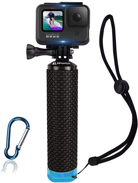 Amazon.com : Waterproof Floating Hand Grip Compatible with GoPro Hero 9 8 7 6 5 4 3+ 2 1 Session Black Silver Camera Handler & Handle Mount Accessories Kit for Water Sport and All Action Cameras (Blue) : Camera & Photo Waterproof Camera, Gopro Underwater, Blue Camera, Water Sport, Water Proof Case, Gopro Hero, Action Camera, Sell Items, Wrist Strap