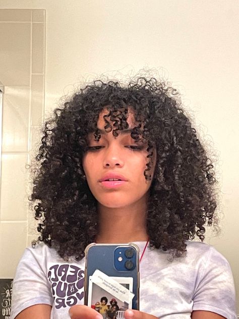 Curtain Bangs Curly Hair Black Women, Bangs On 3b Curly Hair, 3b Short Curly Hair Bangs, 4b Curly Haircut, Coily Hair Bangs, 3c Curly Hair With Bangs, Coily Hair Short, Medium Length Coily Hair, Curly Haircuts Oval Face