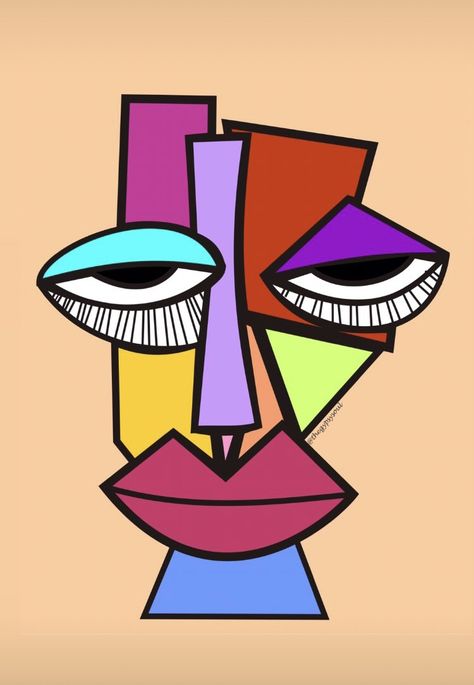 This is an abstract face art. The colors used in this painting are bold. It is created on CorelDraw. Note: the idea of this art is taken from Pinterest’s pin. #artist #abstract #painting Cubism Art Ideas Inspiration, Cubism Art Ideas, Art Ideas Inspiration, Sleep Hypnosis, Fall Asleep Instantly, Cubism Art, Sleep Well, Collage Design, Deep Sleep