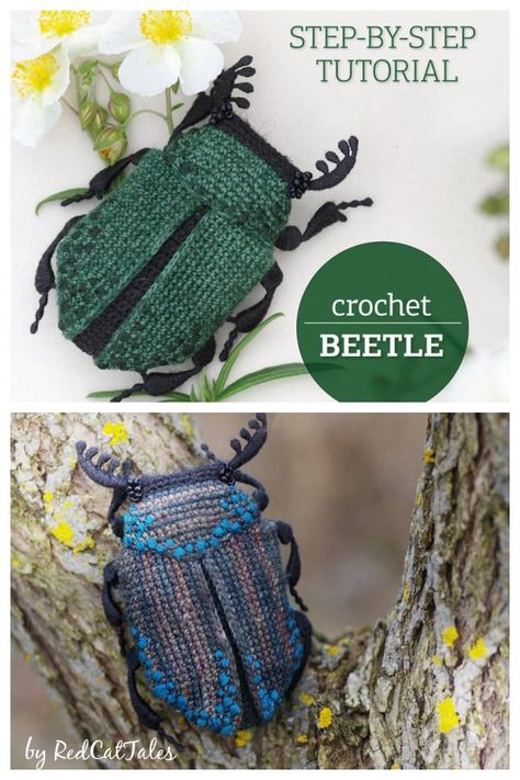 6 Awesome Insects Crochet Patterns - Page 2 of 2 Crochet Luna Moth Pattern, Beetle Knitting Pattern, Crochet Cicada Pattern, Crochet Pattern Design, Crochet Beetle Pattern, Beetle Crochet Pattern Free, Insect Crochet Pattern, Crochet Beetle Pattern Free, Crochet Cryptid Pattern