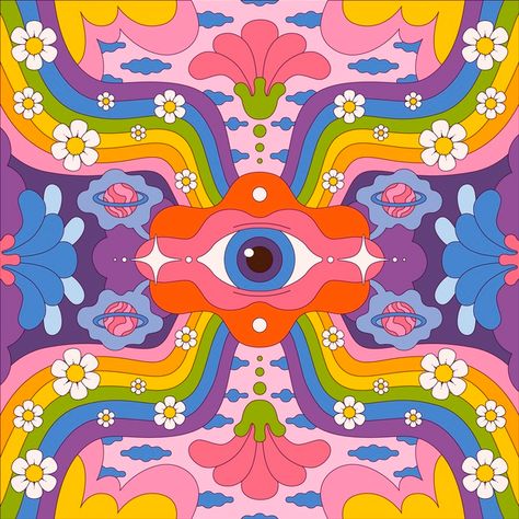Groovy Background, Groovy Colors, Pintura Hippie, Wallpaper Colors, 60s Art, Art Mignon, Art Hippie, Wallpaper Colorful, Psychadelic Art