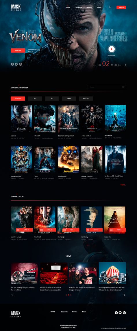 Tv Website Design, Movie Website Design Inspiration, Streaming Layout Design, Netflix Website Design, Streaming Service Design, Movies Website Design, Streaming Platform Design, Netflix Web Design, Video Streaming Website Design