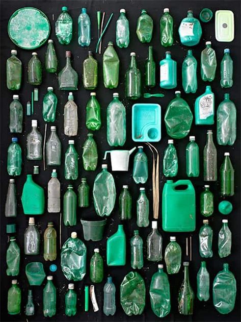 Found in Nature: A Photogaphic Project by Barry Rosenthal • Recyclart Knolling Photography, Recycled Home Decor, Trash Art, Forest Bathing, Picture Inspiration, Plastic Art, Green Bottle, Green Fields, Sketch Inspiration