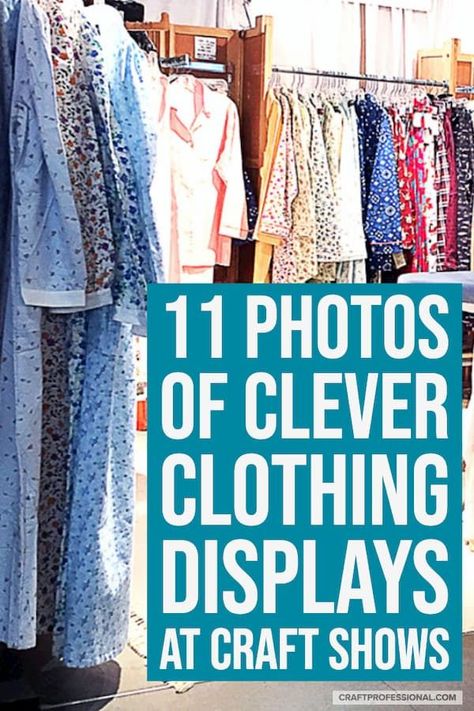 Clothing Vendor Booths, Boutique Store Displays Clothing, Tshirt Displays For Craft Shows, How To Display Clothes At A Craft Show, Tshirt Boutique Ideas, Boutique T Shirt Display, Boutique Displays Clothing, Craft Show Clothing Display, Boutique Clothes Display