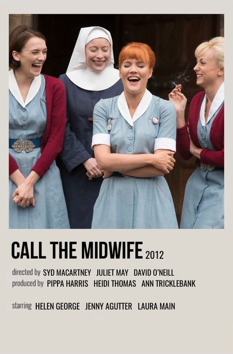 minimal polaroid series poster for call the midwife Call The Midwife Aesthetic, Midwife Aesthetic, Nonnatus House, Helen George, Series Posters, Movie Design, Posters Minimalist, Girly Movies, Series Poster