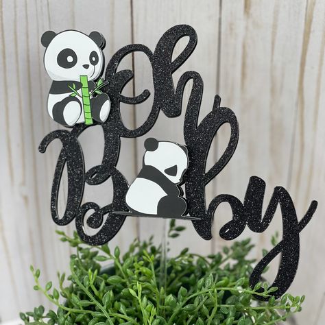 Baby shower! Panda Themed Baby Shower Ideas, Panda Theme Baby Shower Ideas, Panda Baby Shower Cake, Panda Baby Shower Ideas, Panda Baby Shower Theme, Topper Panda, Karina Baby, Panda Cake Topper, Bear Baby Shower Cake