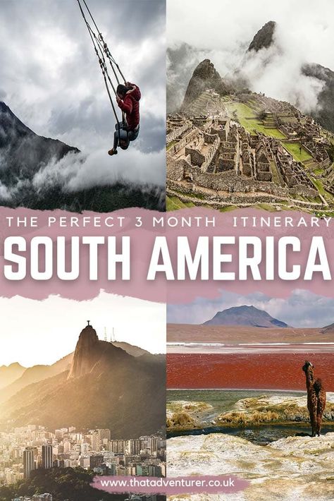 Want to backpack south America? This 3 month South America backpacking route is ideal for backpackers on a budget! Visit Peru, Bolivia, Brazil, Argentina, Uruguay and Ecuador on this 3 month South America trip with help from this travel itinerary Peru, Argentina, Backpack South America, South America Itinerary, South America Trip, America Itinerary, Travel South America, South America Travel Route, South America Travel Itinerary