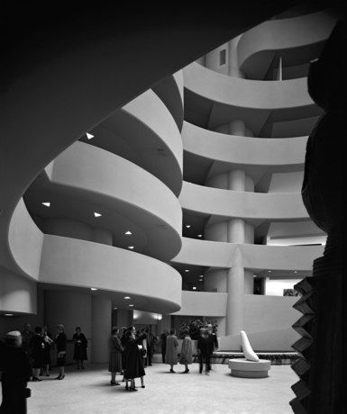 A graphic shot of the Guggenheim | archdigest.com Frank Lloyd Wright Guggenheim, Architecture Cool, Frank Lloyd Wright Architecture, Famous Buildings, Architectural Photographers, American Architecture, Guggenheim Museum, Iconic Buildings, Frank Lloyd