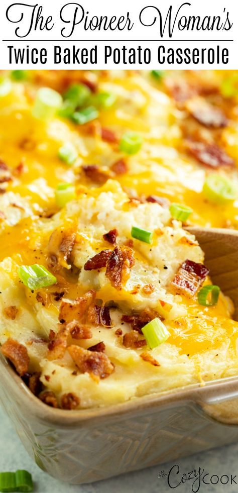 Easy At Home Recipes Dinners, Potato Recipes Baked, Sunday Family Dinner Ideas, Twice Baked Potato Casserole Recipe, Baked Potato Casserole Recipe, Twice Baked Potato Casserole, Comfort Food Meals, Twice Baked Potato, Twice Baked Potatoes Casserole