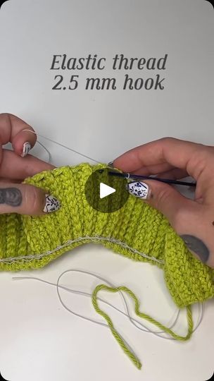 187K views · 4.7K reactions | Elastic thread is a must have in my crochet tool kit! 🧶 

It’s a game changer for adding stretch to materials like cotton, especially for garments without back closures. This little tool ensures a perfect fit, making it easy to slip on and off while staying snug and keeping its shape! ⭐️ 

Tips: 
1. Watch your tension! If the elastic thread is too taught, it will cinch your ribbing without much stretch

2. Work about 3-4 inches of extra ribbing before adding elastic thread 

3. If you’d like the stitches less visible, work the elastic thread through the second row from the top 

4. If you drop your stitch from your hook the whole line will come out! It’s the WORST! 😭

#crochettips #crochethack #crochettipsandtricks #howto #crochetmagic #craftingessentials #d Crochet Hack, Crochet Tools, Elastic Thread, Crochet Clothing, Top 4, Game Changer, Tool Kit, The Worst, Crochet Clothes