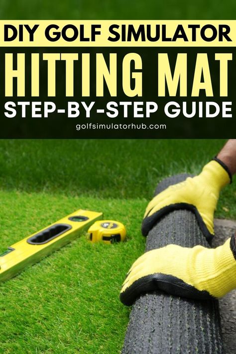 Golf Hitting Net Diy, Diy Home Golf Simulator, Diy Golf Mat, Practice Golf At Home, Golf Net Backyard Diy, Diy Golf Simulator Enclosure, Garage Golf Simulator Diy, Diy Golf Net, Golf Diy Projects