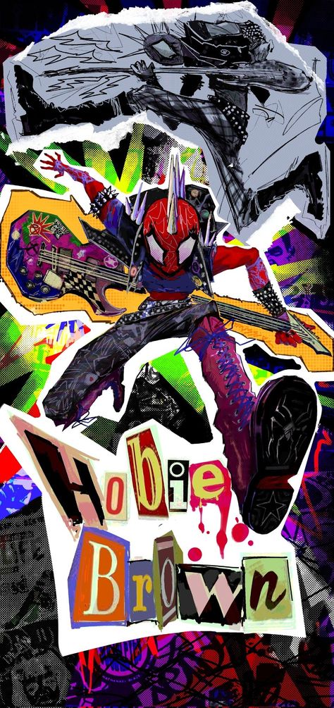 Marvel Phone Wallpaper, Hobie Brown, Punk Wallpaper, Spider-man Wallpaper, Mode Punk, Arte 8 Bits, Spider Art, Spiderman Artwork, Spiderman Pictures