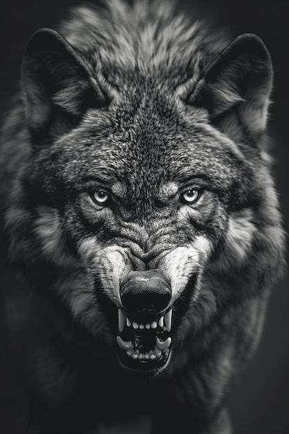 Photo wolf angry black and white stefen ... | Premium Photo #Freepik #photo Wolf Head Photography, Wolf Tattoos Men Back, Angry Wolf Photography, Snarling Wolf Drawing, Angry Wolf Wallpaper, Alpha Wolf Pictures, Angry Wolf Tattoo Design, Wolf Showing Teeth, Angry Wolf Tattoo