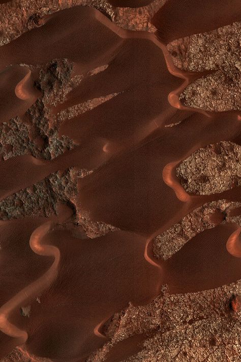 Orange Sand Dunes (on Mars) by Stuart Rankin Albert Einstein, Sand Dunes Wallpaper, Dunes Wallpaper, Alien Terrain, Spa Bedroom, Mars Planet, Brown Sand, Planet Mars, Fudge Brownie