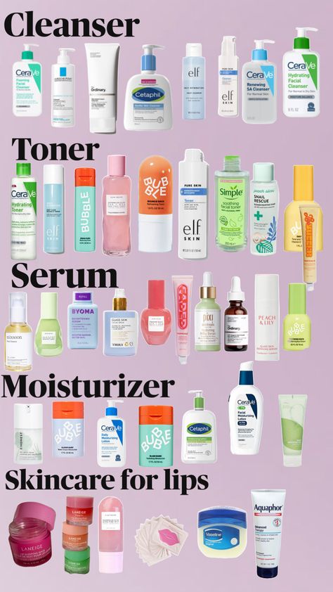 Cheap Skin Care Routine, Lips Essentials, Beauty Treatments Skin Care, Skincare Inspiration, Skincare Moisturizer, Sephora Skin Care, Skin Care Routine Order, Skin Care Toner Products, Cheap Skin Care Products