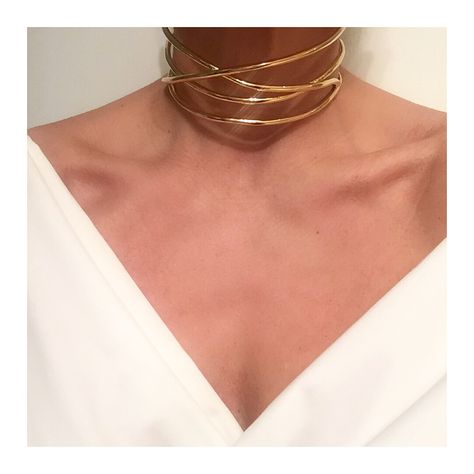 Abstract Line Choker Statement Jewelry Outfit, Jennifer Fisher Jewelry, Gold Statement Jewelry, Bold Statement Jewelry, Bold Jewelry, Statement Choker, Jennifer Fisher, Best Jewelry Stores, Best Jewelry