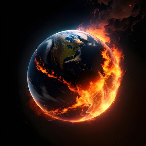 Logos, World On Fire Aesthetic, Burning Earth Drawing, World Burning Aesthetic, World On Fire Art, Future World Illustration, Bumi Png, Earth Burning, Pictures Of The Earth