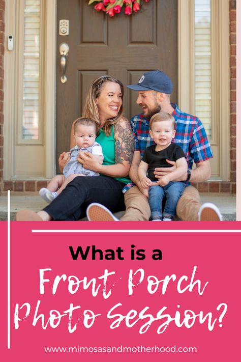 Front Porch Christmas Pictures Family, Front Porch Photo Shoot Family Pics, Front Porch Family Photos, Front Porch Pictures, Porch Pictures, Iowa Travel, Front Stoop, Fall Family Portraits, Baby Information