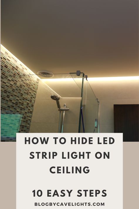 💡🏡 Brighten up your living space with hidden LED strip lights on the ceiling! Our guide offers 10 easy steps to seamlessly integrate lighting into your ceiling design. Explore stylish LED strip lighting ideas for living rooms and transform your home ambiance. Click to learn more! ✨🛋️ Light Strip Ideas Bedroom, Shower Strip Light, Hidden Led Lights, Led Ceiling Strip Light, Ceiling Strip Lighting Ideas, Garage Led Strip Lighting, Strip Lights Bathroom, Hide Led Strip Lights Ceiling, Led Strip Lights Bathroom