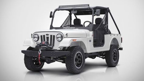 Indian automaker Mahindra just unveiled a new off-road vehicle  called the Roxor, and it not only looks like an original Willys Jeep, but it’s also got the hardware (and the history) to back it up. Better yet: it’s for sale in America and it was built right here in Detroit. Jeep Side View, Small Jeep, Mahindra Roxor, Mahindra Jeep, Off Road Jeep, Mini Jeep, Car Accessories For Guys, Old Jeep, Jeep Willys