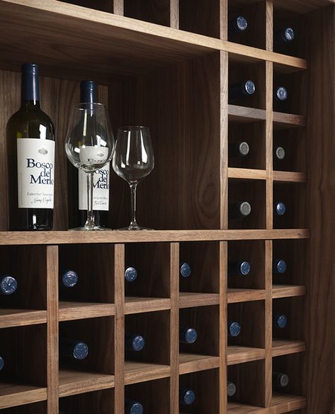 Cambusa Wine Cabinet Home Bar Display, Bar In Casa, Wine Rack Design, Built In Wine Rack, Home Bar Cabinet, Wine Closet, Bar Display, Home Wine Cellars, Wine Cellar Design