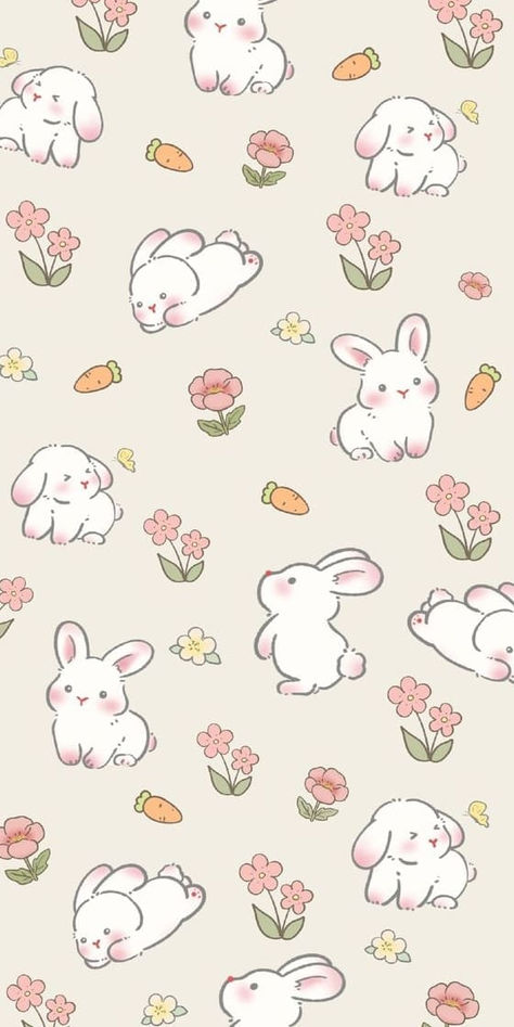 cute Easter wallpaper: cute bunny patterns I Phone 7 Wallpaper, Wallpaper Edgy, Icona Ios, Wallpaper Homescreen, Wallpaper Spring, Rabbit Wallpaper, Wallpaper Retro, Cocoppa Wallpaper, Wallpaper Cantik