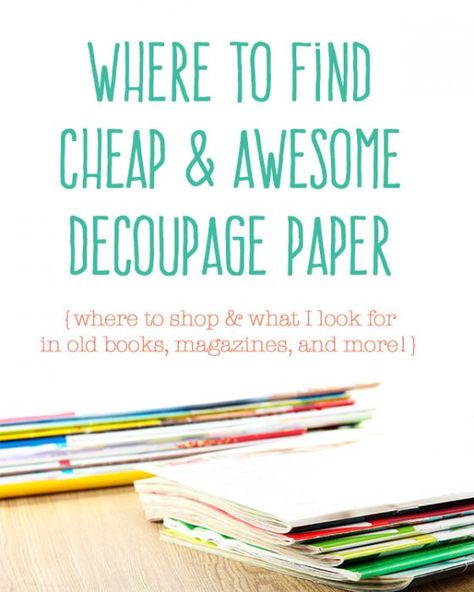 Upcycling, Decoupage Shelf Ideas, Decoupage Paper Free, Recycling Furniture, Craft Ideas Easy, Thrift Store Furniture Makeover Diy, Decoupage Paper Printable, Vintage Paper Printable, Tissue Paper Craft