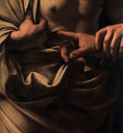 Caravaggio,Incredulità San Tommaso, dettaglio The Incredulity Of Saint Thomas, Caravaggio Painting, Michelangelo Caravaggio, Caravaggio Paintings, Best Tattoo Ever, Saint Thomas, Baroque Painting, Italian Paintings, Kunsthistorisches Museum