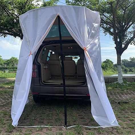 Amazon.com: SUV Tailgate Shelter Tent Privacy Shelter Waterproof White Portable Changing Room for Biking Toilet Shower Sleeping Beach Swimming L:W:H:4.9ft:4.9ft: 7.5ft 6pcs Tent Pegs to fix : Everything Else Portable Changing Room, Pop Up Changing Room, Tent Hacks, Portable Camping Shower, Tailgate Tent, Suv Tent, Diy Tent, Suv Camping, Camping For Beginners