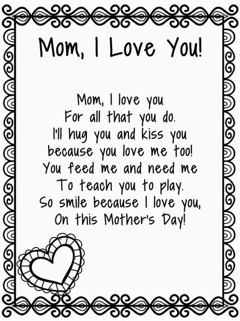 Pin by Watona Crews on Preschool | Mothers day songs, Mom poems, Happy mothers day poem Mothers Day Poems For Kids, Happy Mothers Day Poem, Mothers Day Songs, Mothers Day Crafts Preschool, Poems For Kids, Diy Mother's Day Crafts, Mother's Day Projects, Mom Poems, Mothers Day Poems