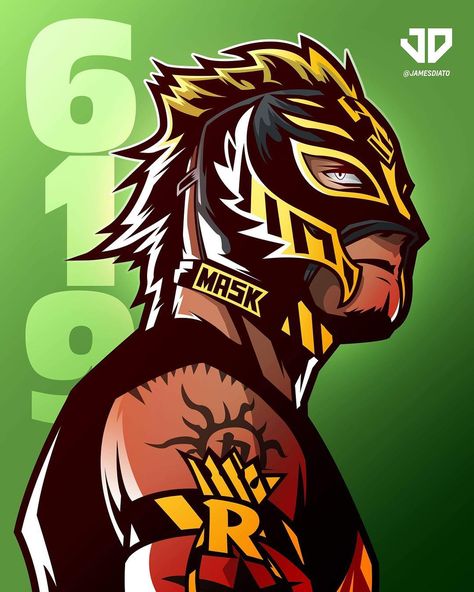 619 Rey Mysterio!!! @619iamlucha  #reymysterio #wwe #wweraw #sdlive #smackdown #luchador #wrestling #art #digitalart #drawing #fanart… Mysterio Wwe, Wwe Bray Wyatt, Wwe Seth Rollins, Eddie Guerrero, Wwe Pictures, Wrestling Posters, Rey Mysterio, Desen Realist, Wwe Tna