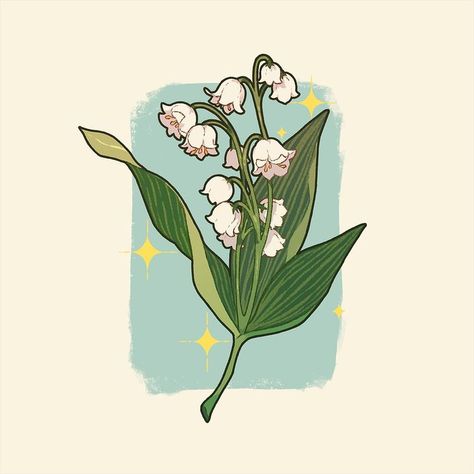 art by anna en Instagram: “🌿Lily of the valley🌿⁠ Part two of the floral bunches is here! I'm liking the harmonious colour palette with the teal and green a lot more t…” Drawing Hands, Drawing Faces, Drawing Mushrooms, Lilies Drawing, Teal And Green, Lily Of The Valley Flowers, Plant Drawing, Arte Inspo, Lukisan Cat Air