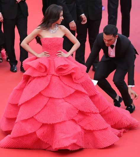 Miroslava Duma, Ellie Saab, Sririta Jensen, 2019 Red Carpet, Cannes Film Festival Red Carpet, Cannes Festival, Tulle Skirt Black, Red Wedding Dresses, فستان سهرة